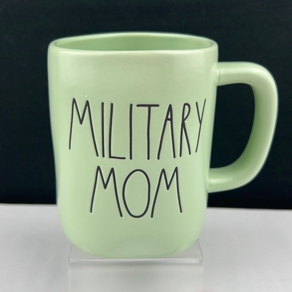 Rae Dunn - ‘Military Mom’ Mug. Green inside and out. NWT. Firm! Last one!